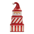 Melrose Ceramic Stacking Santa Character (Set of 3)