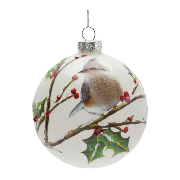 Glass Bird Branch Ornament (Set of 6)