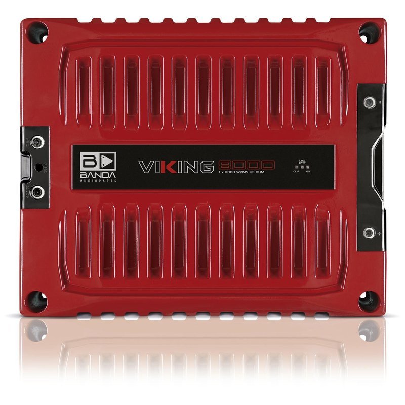 Banda VIK8000.1RED 8000W RMS 1ch 1Ω Red Competition Amplifier HighPower Subsonic