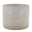 Melrose Porcelain Geometric Patterned Planter Set of 2 Planter, Porcelain