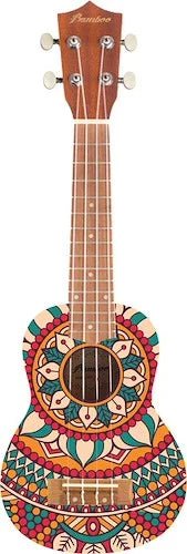 Bamboo U21 CIRCUS 21" Soprano Ukulele – Mandala Design w/ Gig Bag