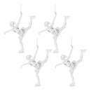 Melrose Clear Acrylic Ice Skater Ornament (Set of 4)