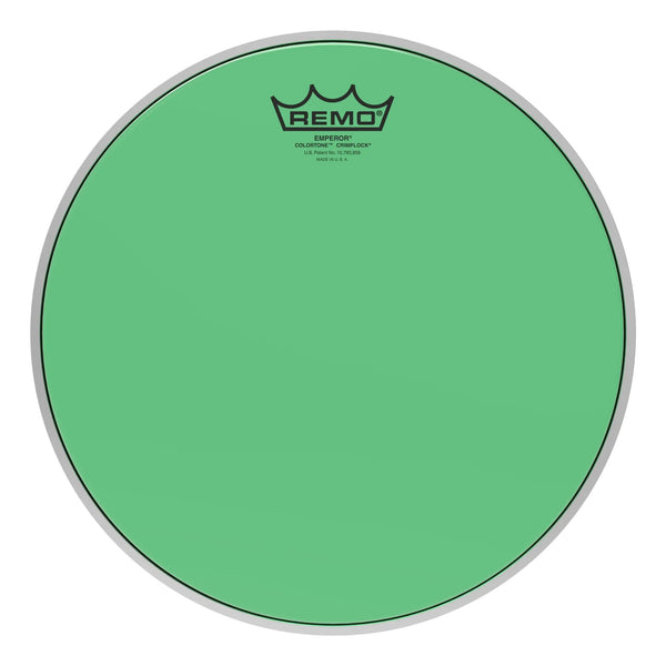 Remo Emperor Colortone Crimplock Green 12" Tenor Drumhead - BE-0312-CT-GNMP