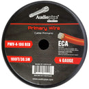 Audiopipe Flexible ECA Power Cable 4 Gauge 100 Foot  Red PWV4100RED