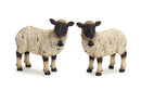 Rustic Sheep Figurine with Bell Accent (Set of 2)