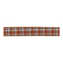 Melrose Burnt Orange Polyester Wired Ribbon (Set of 2)