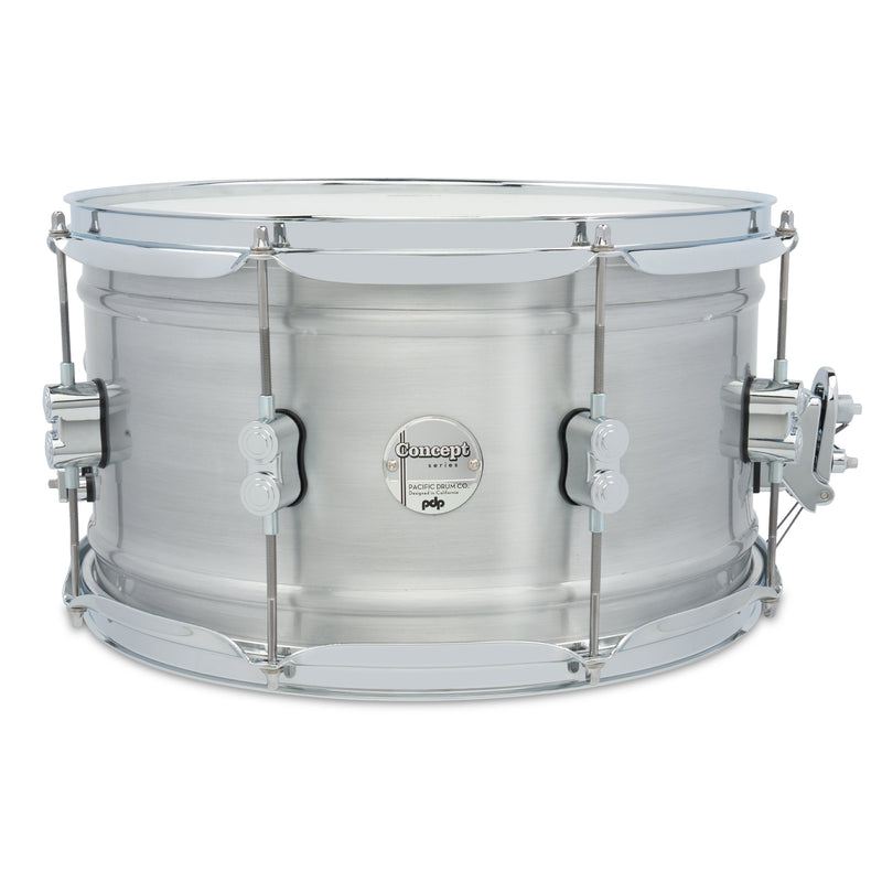 PDP PDSN0814NBAC Concept 8x14" Snare Drum Brushed Aluminum DW MAG Throw-Off