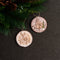 Wood Deer Tree Disc Ornament (Set of 12)