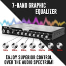 Banda 1/2 DIN Seven Band Graphic Car Equalizer Crossover w/ Front Aux - EQ777