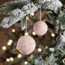 Melrose Furry Ball Ornament (Set of 4)