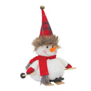 Melrose Plush Winter Sport Snowman Shelf Sitter (Set of 2)