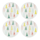 Melrose Ceramic Pine Tree Print Plate (Set of 4)