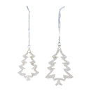 Silver Jeweled Tree Snowflake Ornament (Set of 12)