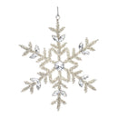 Jeweled Metal Snowflake Ornament (Set of 12)