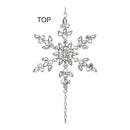 Jeweled Metal Snowflake Drop Ornament (Set of 6)