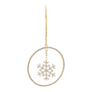 Melrose Jeweled Metal Hanging Snowflake Ornament (Set of 12)