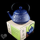 Japanese Tetsubin Cast Iron Teapot 27 oz / 0.8 L Blue Bamboo with Infuser