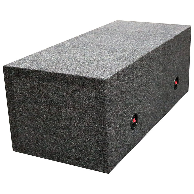 Qpower Empty Woofer Box 2 X 10"  Square Style QMPSQ10E