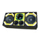 Deejay LED Loaded Box w/ 2 8” Woofers, 1 Horn & 2 Bullet Tweeters - Yellow