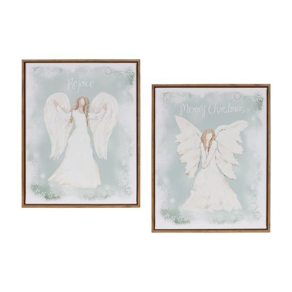 Winter Angel Canvas Wall Art (Set of 2)