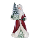 Santa Figurine with Lantern and Pine Tree (Set of 2)