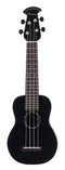Ovation Americana Soprano Mid Depth Ukulele w/ Gig Bag -  Black Satin - UCS10-5S