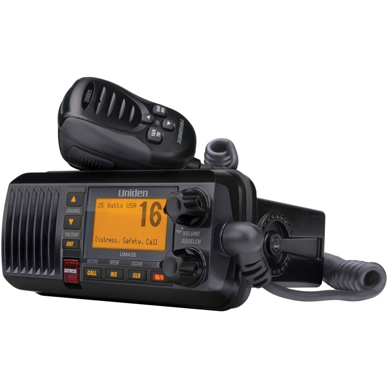 Uniden UM385BK 25-Watt Fixed-Mount Marine Radio with DSC (Black)