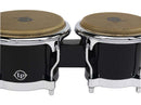 Latin Percussion LP200XF-BK 7 1/4" & 8 5/8" Fiberglass Bongos - Black w/ Chrome