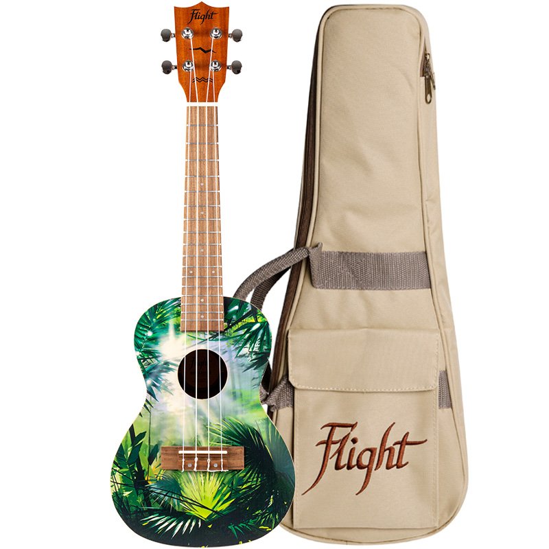 Flight Artist Series Jungle Concert Ukulele with Gig Bag - AUC-33 JUNGLE