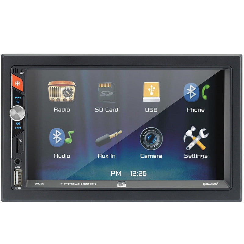 Dual DM720 7-Inch Double-DIN In-Dash Mechless Receiver with Bluetooth