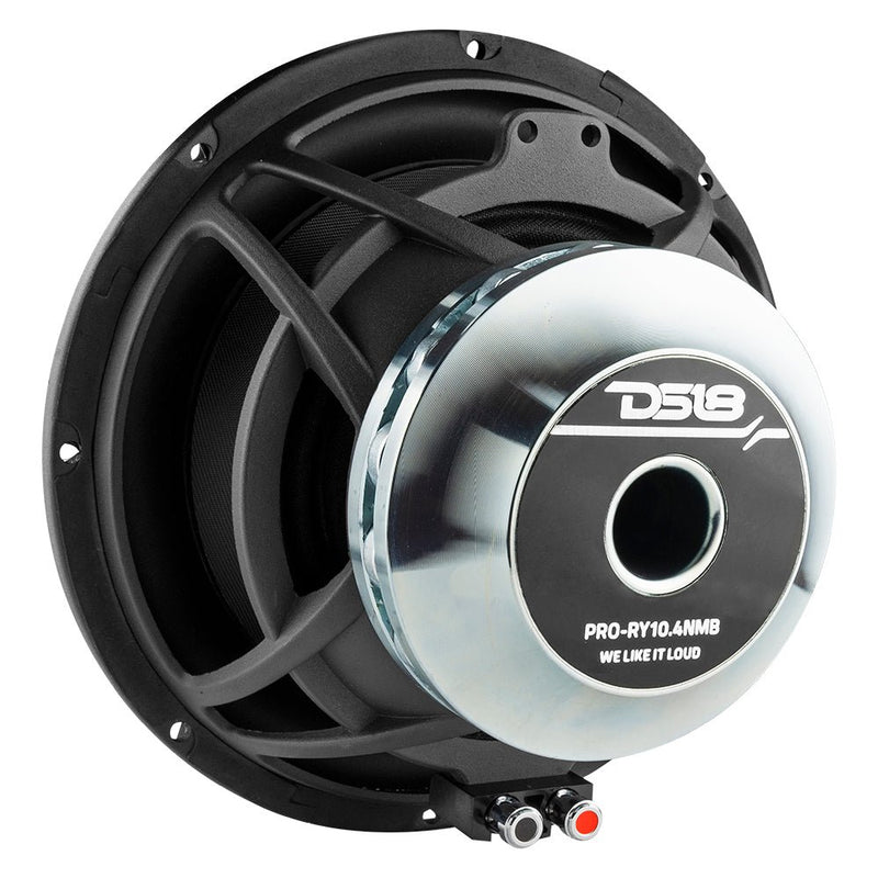 DS18 10” Mid-Bass Carbon Fiber Water Resistant Neodymium Woofer 900W MAX 4-Ohm