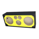 DeeJay LED Dual 10" Woofers w/ 2 Tweeters & 1 Horn Speaker Enclosure -  Yellow