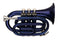 Stagg Bb Pocket Trumpet with Brass Body - Blue - WS-TR246S