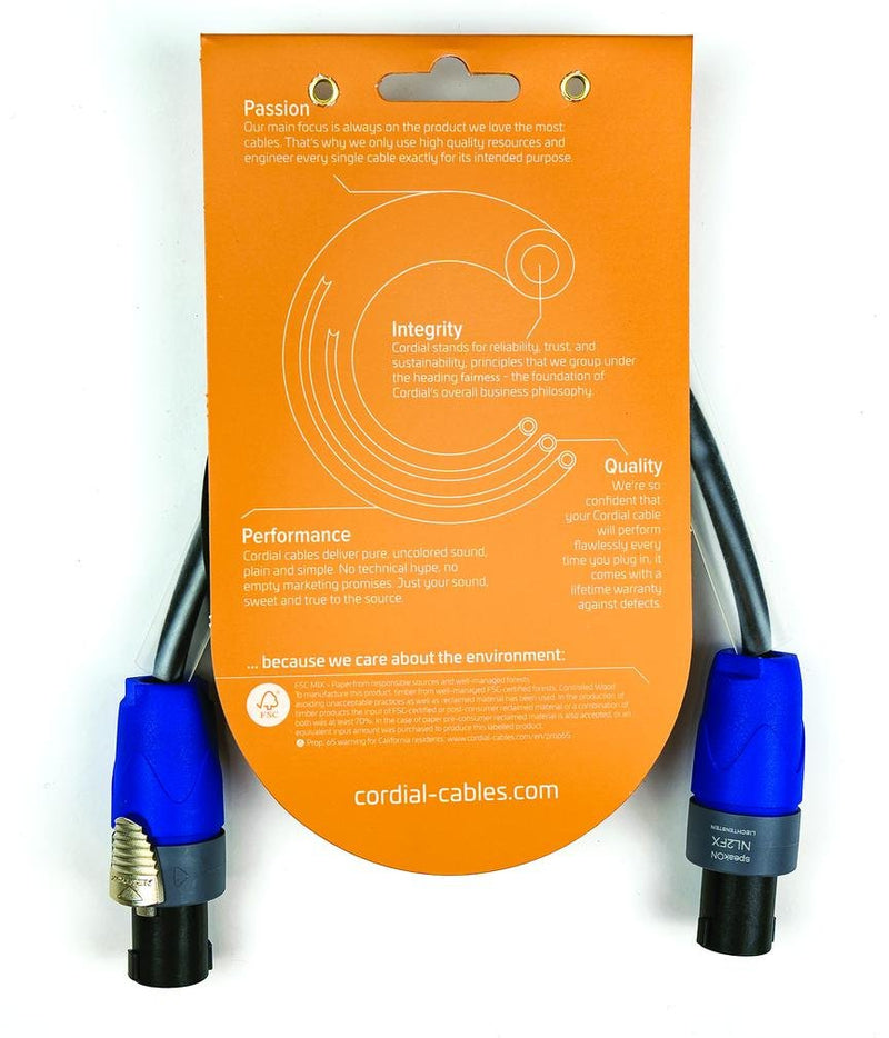 Cordial 3' Speaker Cable - speakON to speakON - CPL1LL2-215