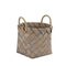 Natural Woven Wicker Basket with Handles (Set of 3)