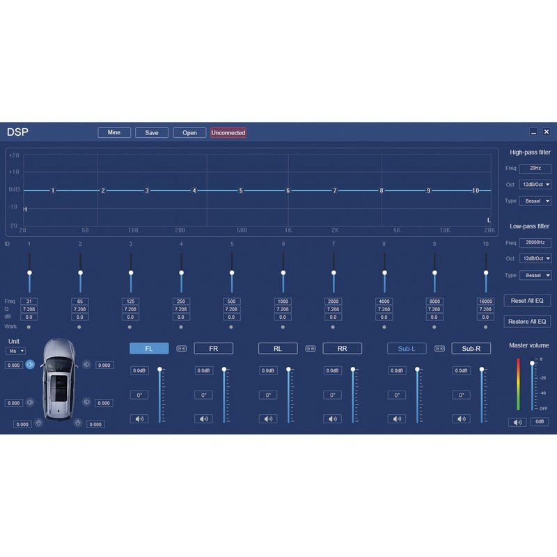 Power Acoustik Razor Series 2,500 Watt 5-Channel Amp w/ DSP & Bluetooth