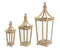 Tapered Wooden Floor Lantern (Set of 3)