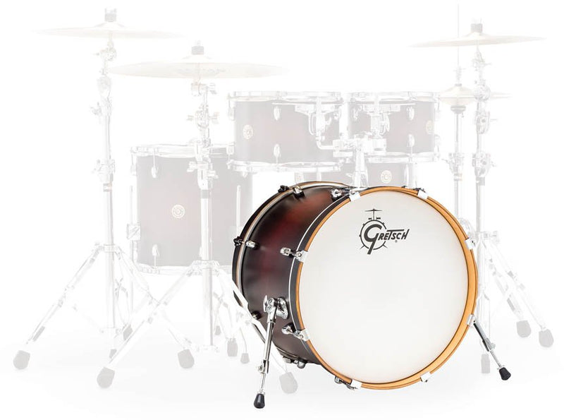 Gretsch Catalina Maple 18x22 Bass Drum - Satin Deep Cherry Burst - CM1-1822BSDCB