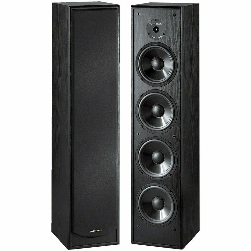 BIC America 200-Watt 2-Way 6.5-Inch Slim-Design Tower Speaker - DV64