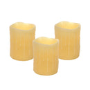 LED Dripping Wax Pillar Candles with Remote (Set of 3)