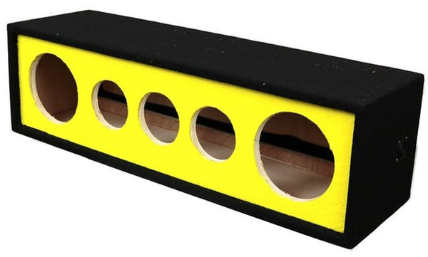 DeeJay LED 10" Side Speaker Enclosure w/ 2 Horn & 3 Tweeter Ports - Yellow