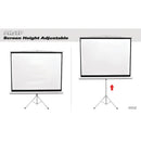 Pyle PRJTP84 Floor-Standing Portable Tripod Manual Projector Screen (84-Inch)