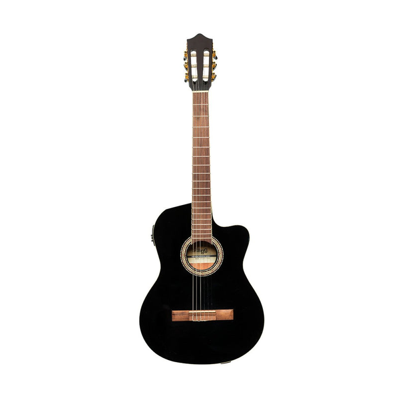 Stagg Thin Cutaway Acoustic Electric Classical Guitar - Black - SCL60 TCE-BLK