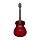 Stagg Auditorium Acoustic Guitar - Transparent Red - SA35 A-TR