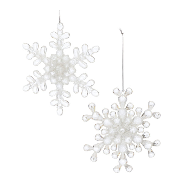 Clear Acrylic Snowflake Ornament (Set of 24)