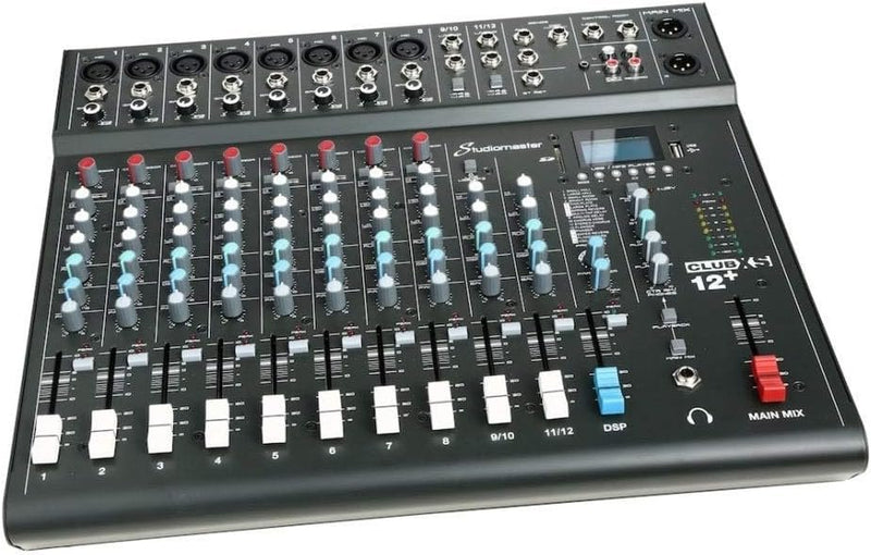 Studiomaster CLUB XS 12 Compact Mixing Console with USB, Bluetooth, DSP Effect