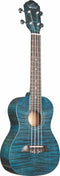 Oscar Schmidt OU2 Tenor Ukulele Flame Trans Blue - OU2TFTBL