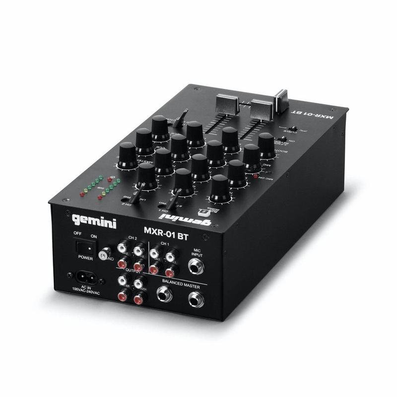 Gemini 2-Channel Professional Dj Mixer With Bluetooth Input - MXR-01BT