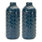 Ceramic Leaf Pattern Vase (Set of 2)