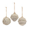 Beige Woven Sweater Design Ball Ornament (Set of 12)